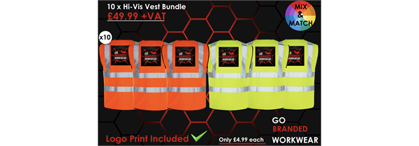 10 x Hi-Vis Vest Bundle 