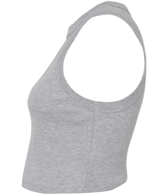 Bella Ladies Micro Rib Muscle Crop Tank Top