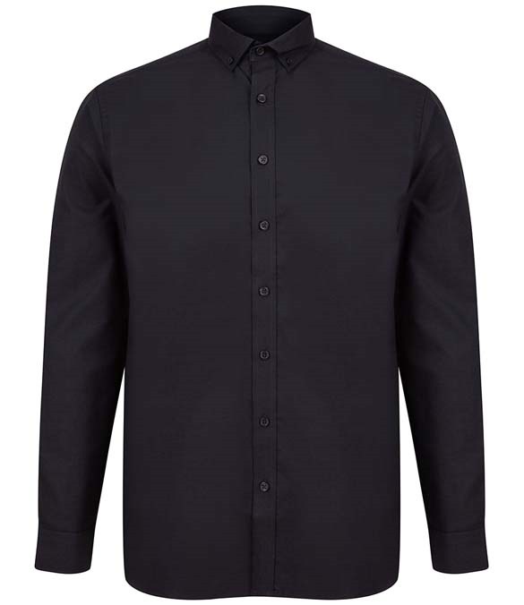 Henbury Modern Long Sleeve Classic Fit Oxford Shirt