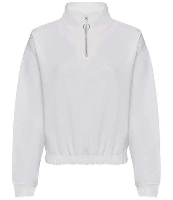 AWDis Ladies Cropped 1/4 Zip Sweatshirt